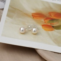 ASHIQI Natural Freshwater  Fashion Jewelry 925 Silver Small Earrings for Women - £18.35 GBP
