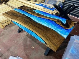Made To Order Epoxy Table Top Resin Dinning Table Farmhouse Decor Furniture Tops - £435.94 GBP+