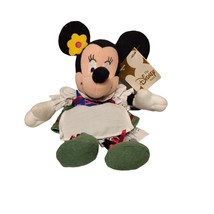 Disney Store Globe Trotting German Minnie Mouse 8 in Plush Stuffed Beanb... - $9.79