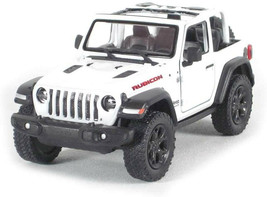 5 Inch - 2018 Jeep Wrangler Rubicon Soft Top - 1/34 Scale Diecast Model - WHITE - £11.67 GBP