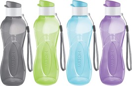 Milton Water Bottle Kids Reusable Leakproof 17 Oz 4-Pack Plastic Wide Mouth Big - £27.11 GBP