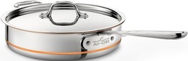 All-Clad Copper Core 5-Ply Stainless Steel Sauté Pan with Steel Lid 3 Qu... - $195.99