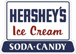 Hershey&#39;s Ice Cream Laser Cut Metal Advertising Sign - £55.28 GBP