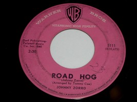 Johnny Zorro Road Hog Coesville 45 Rpm Record Vinyl Vintage Warner Bros ... - $74.99
