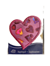 Wrights Iron-On Fabric Applique - New - Heart - $7.99