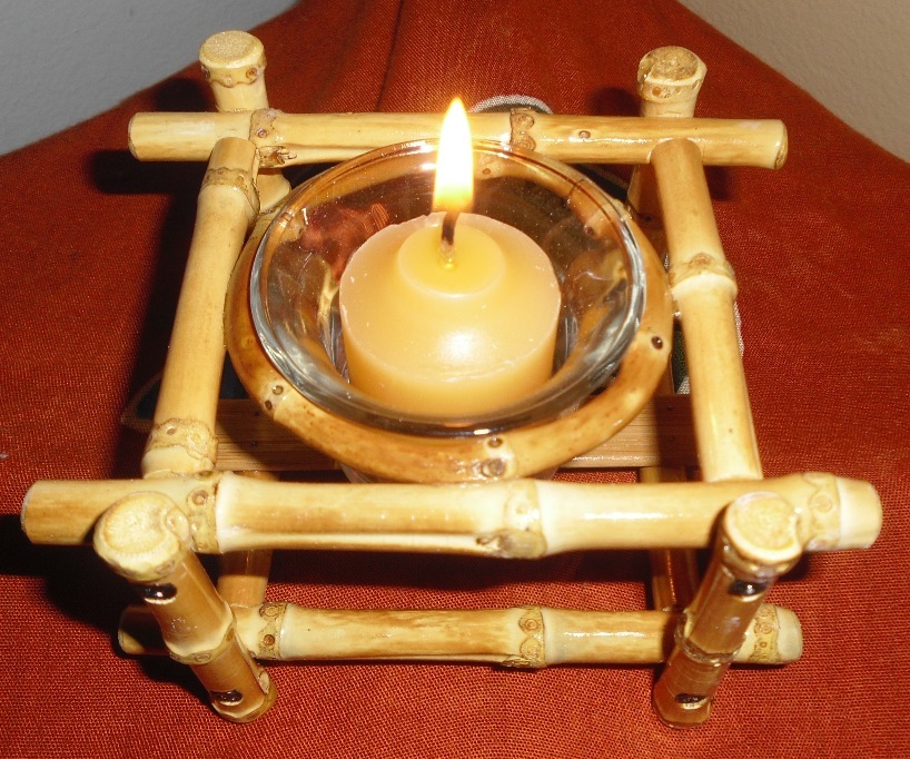 Real Bamboo Candle Holder- Bamboo Root - Votive- GREAT GIFT  - $12.00