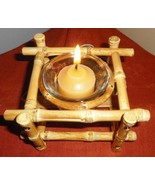 Real Bamboo Candle Holder- Bamboo Root - Votive- GREAT GIFT  - £9.59 GBP
