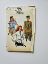 1970&#39;s Vintage Vogue 7272 Sewing Pattern Misses Blouses Size 10 Uncut - £15.77 GBP