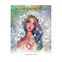 Wildflower Folk Coloring Book Christine Karron - £17.81 GBP