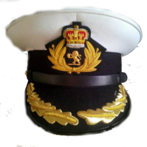 Cunard Queen Mary 2 Ship Captain White New Hat Sizes, 57, 58, 59, 60, Hi Quality - £93.23 GBP