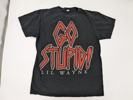 Vintage Lil Wayne Go Stupid Rap Hip Hop Shirt Men&#39;s Large 2012 I Am Not ... - £11.22 GBP