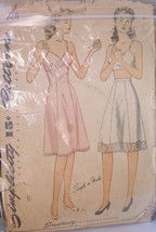 1940s Vintage Misses Pattern 4628 Slips 32&quot; bust 26 1/2&quot; waist Unprinted - $7.00