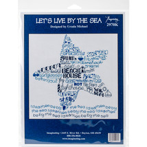 Imaginating Counted Cross Stitch Kit 9.5&quot;X9.5&quot;-Let&#39;s Live By The Sea (14 Count) - $20.37