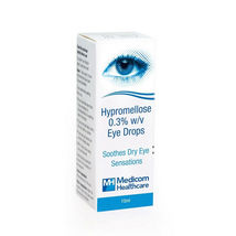 Hypromellose 0.3% Eye Drops Artificial Tears For Dry Eyes 10ml x 6 - £13.84 GBP