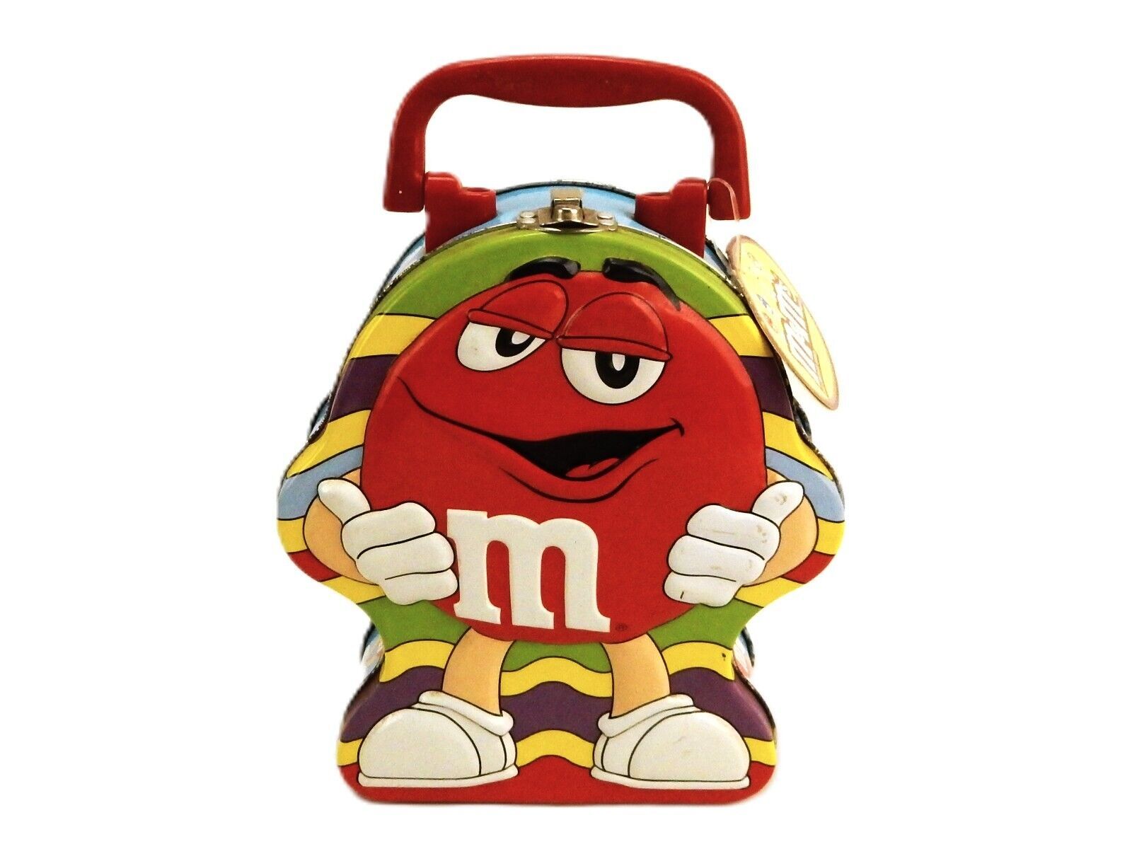 M&amp;Ms Easter Egg Lunch Box, Red Plain Character w/Bunny Ears, Vintage 2004 - $14.65