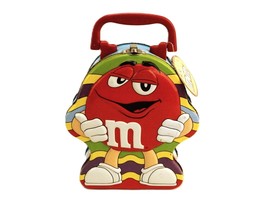 M&amp;Ms Easter Egg Lunch Box, Red Plain Character w/Bunny Ears, Vintage 2004 - $14.65
