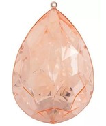 The Christmas Shoppe XL Large Teardrop Jewel Ornament Blush Rose Gold Ne... - $29.99