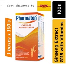 PHARMATON Capsules with Ginseng and Selenium Energy Performance 1 boxes x 100&#39;s - £62.32 GBP