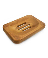 Bamboo Soap Dish- Clear Coated with Rubber Feet- Eco-Friendly! - £6.65 GBP
