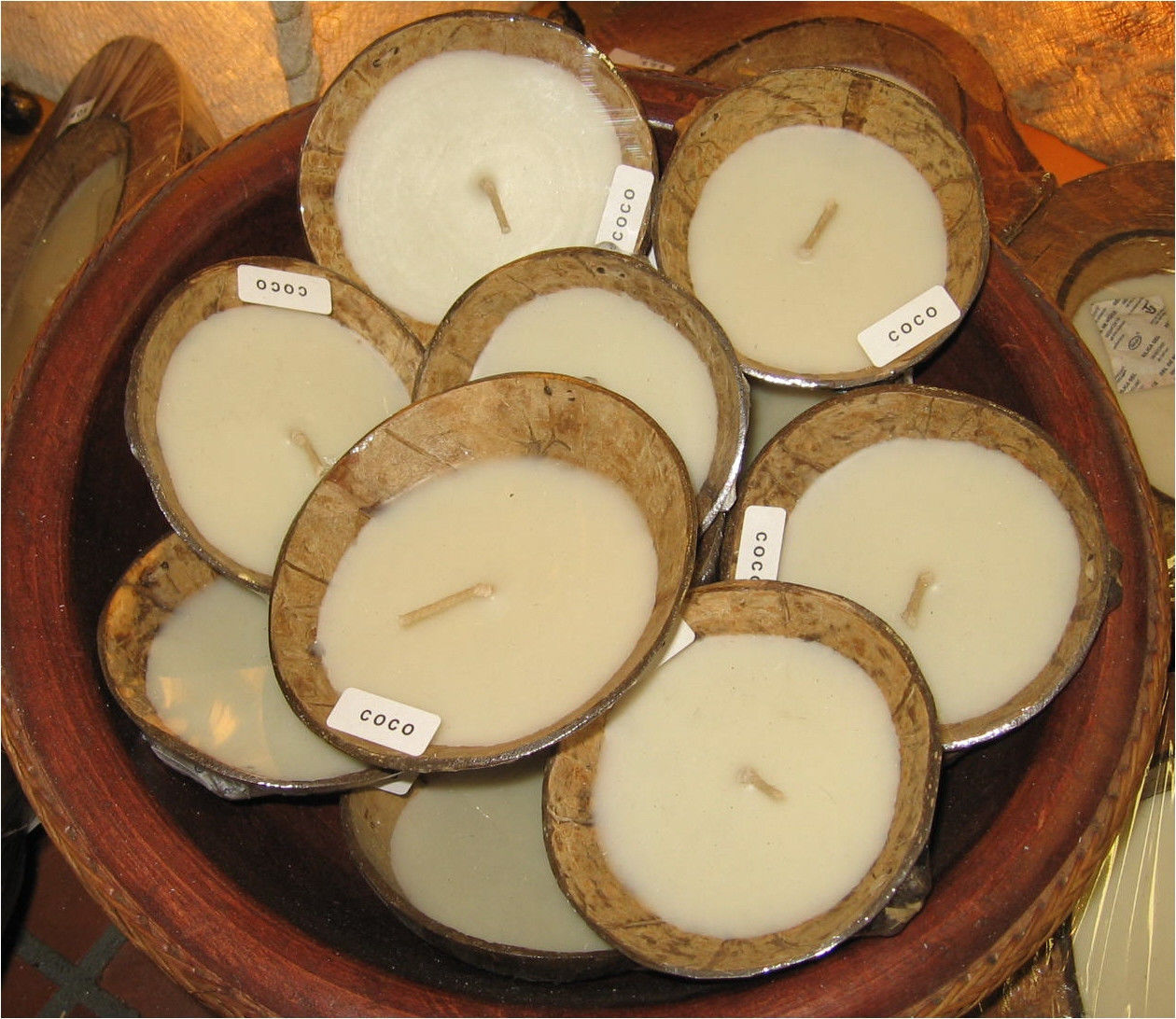 Real Coconut Candle - Hand Crafted Light Coconut Scent - $8.50
