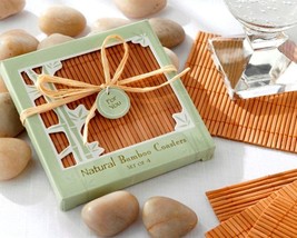 Bamboo Coasters- Set of 4 in Elegant Gift Box - £9.57 GBP
