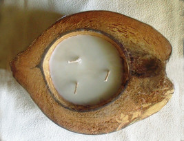 LARGE Real Coconut Candle - Hand Crafted Light Coconut Scent - £11.88 GBP