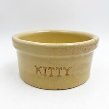 Vintage Robinson Ransbottom Kitty Cat Pottery Feeder Bowl Dish Roseville Crock - £31.59 GBP