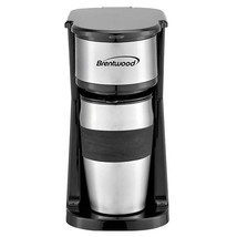 Brentwood Portable Single Serve Coffee Maker with 14oz Travel Mug in Black - £62.47 GBP