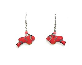 Fish Sea Animal Graphic Dangle Earrings - Womens Fashion Handmade Jewelry Tropic - £14.30 GBP