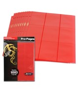 1 pack of 10 BCW 2 ⅝&quot; x 3 ¾&quot; Card 18-Pocket Side Loading Red Pro Binder ... - $10.74 CAD