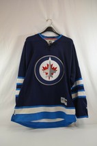 Reebok Ondrej Pavelec Winnipeg Jets NHL Hockey Jersey Blue Mens Large Official - £54.42 GBP