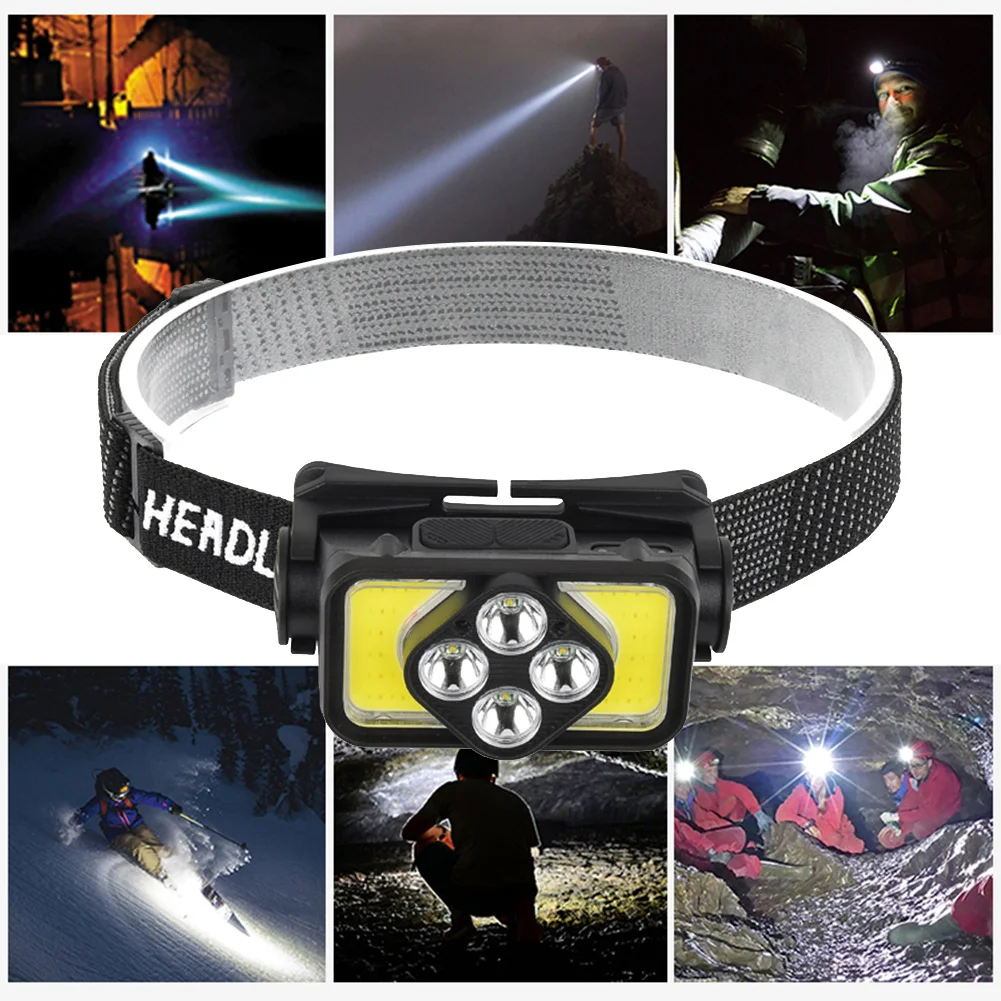 LED Headlight Camping Lamp Lantern Band Waterpoof Inductive Head-Mounted Camping - £9.20 GBP+