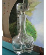 KROSNO POLISH CRYSTAL SHIP STYLE MID CENTURY DECANTER WITH STOPPER 12&quot; - $105.92