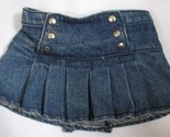 Build A Bear Denim Skirt Pleated with Silver Studs - $9.89