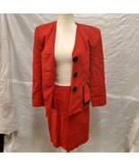 Kasper ASL Women&#39;s Red Matching Blazer and Skirt Set Petite Size 8 - £38.91 GBP