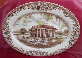 STAFFORDSHIRE HERITAGE HALL SERVING PLATTER 13 3/4&quot; SOUTHERN PLANTATION ... - £35.52 GBP