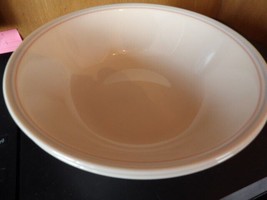 1# Corelle English Breakfast Desert Bowl 6 1/2&quot; Blue &amp; Pink Band - £2.75 GBP