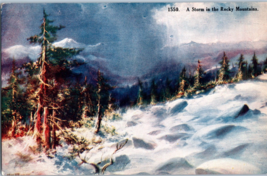 A Storm in the Rocky Mountains Colorado Postcard - £25.04 GBP