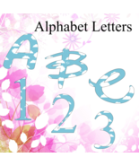 ABC and 123 Blue Cloud-Digital ClipArt-Gift Tag-Tshirt-Scrapbook-Gift Ca... - $37.50 MXN