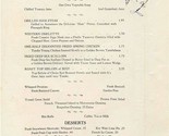Red Carriage Dinner Menu 1950 Atlanta Georgia  - $17.82