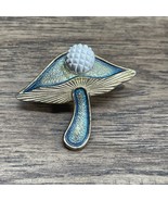 Vintage Rare Mushroom Golf Ball Brooch Pin Pinback Course Golfing KG JD - $29.69