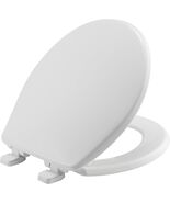 Caswell™ Slow Close round Plastic Toilet Seat in White Never Loosens - $39.38