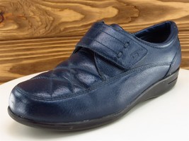Dr. Scholl&#39;s Size 7 Oxford Blue Leather Medium   Hook &amp; Loop Women - $19.75