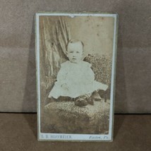 CDV Infant Sitting in Dress Victorian SB Hoffmeier Easton PA - £11.35 GBP