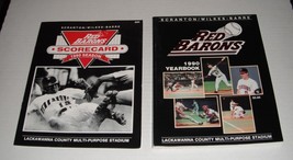 Scranton Wilkes-Barre Red Barons 1990 Yearbook+Scorecard Minor LeagueBaseball-no - £7.07 GBP