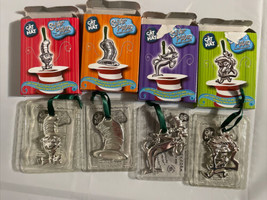 Lot 4 - Dr. Seuss Cat in the Hat Silver Plated Christmas Tree Ornaments.... - £18.95 GBP