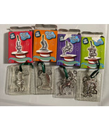 Lot 4 - Dr. Seuss Cat in the Hat Silver Plated Christmas Tree Ornaments.... - £19.10 GBP