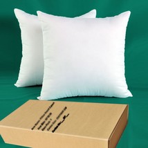 Set Of 2 Ultra Plump Cotton Fabric 20 X 20 Inches Throw Pillow Inserts, Down - $51.92