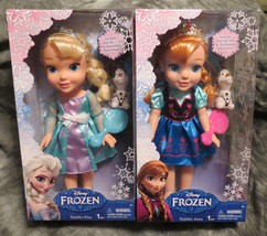 Disney Frozen Toddler Elsa &amp; Anna w/2 Olafs &amp; Hair Brushes - £71.43 GBP