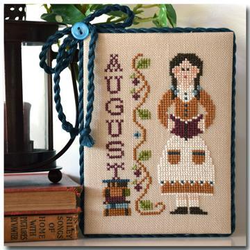 August Calendar Girl #8 cross stitch chart Little House Needleworks - $5.40